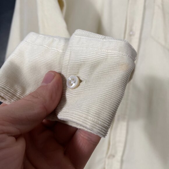 Ralph Lauren Purple Label Corduroy Longsleeve Button Shirt Yellow men's 15 1/2 - Picture 3 of 9